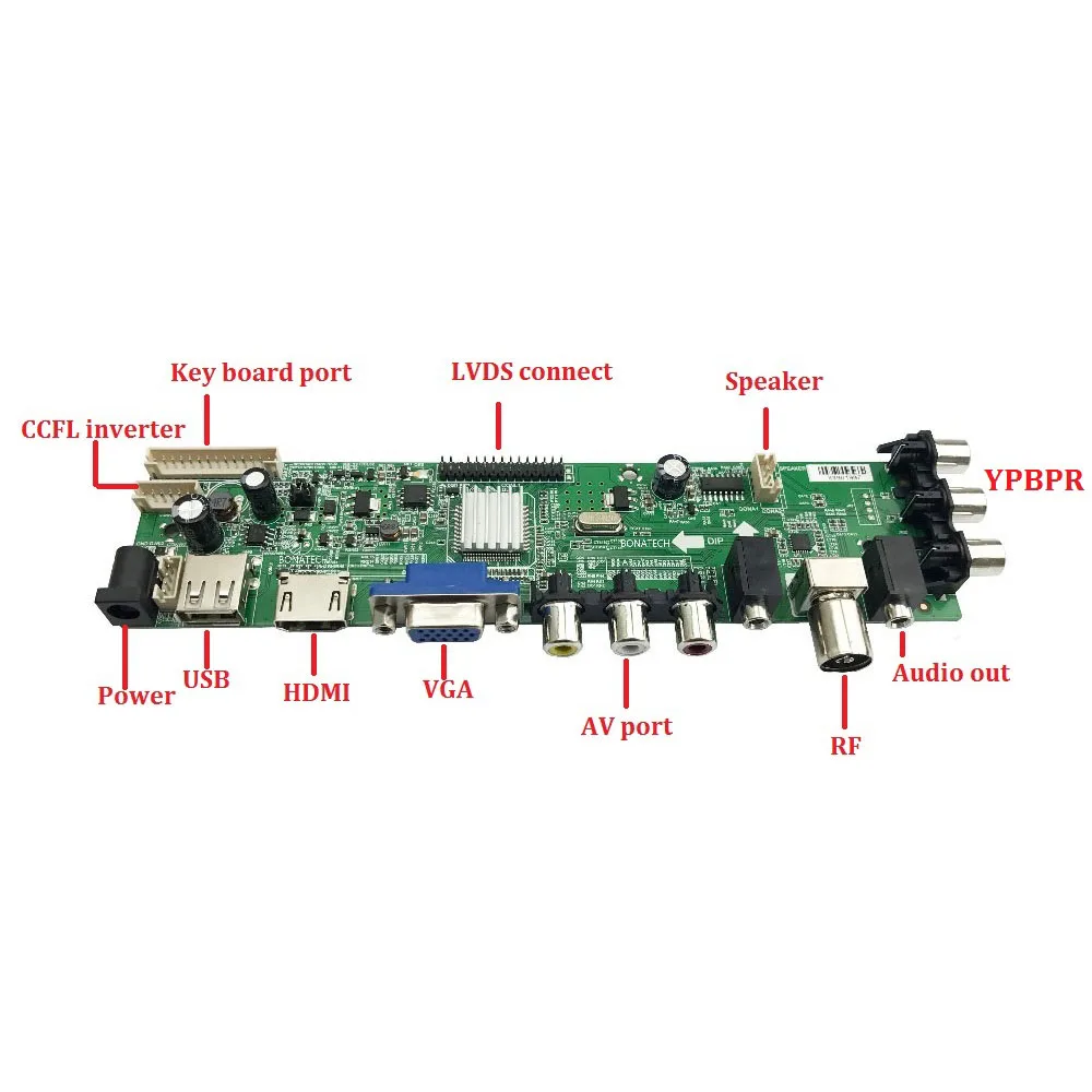 

Kit For B156XW03 V1/B156XW03 V2 1366X768 VGA LED HDMI remote DVB-T2 WLED controller board digital 40pin TV LVDS USB AV Signal