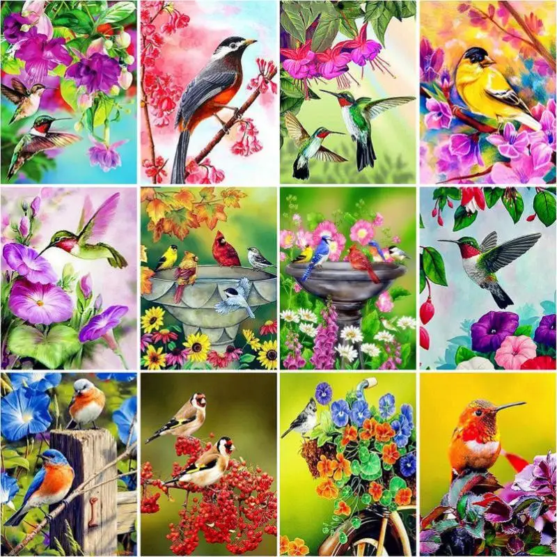 

Painting By Numbers Birds 40*50cm Frame Flowers Animal Home Decor Room Wall Art Pictures Drawing On Canvas pintura por números