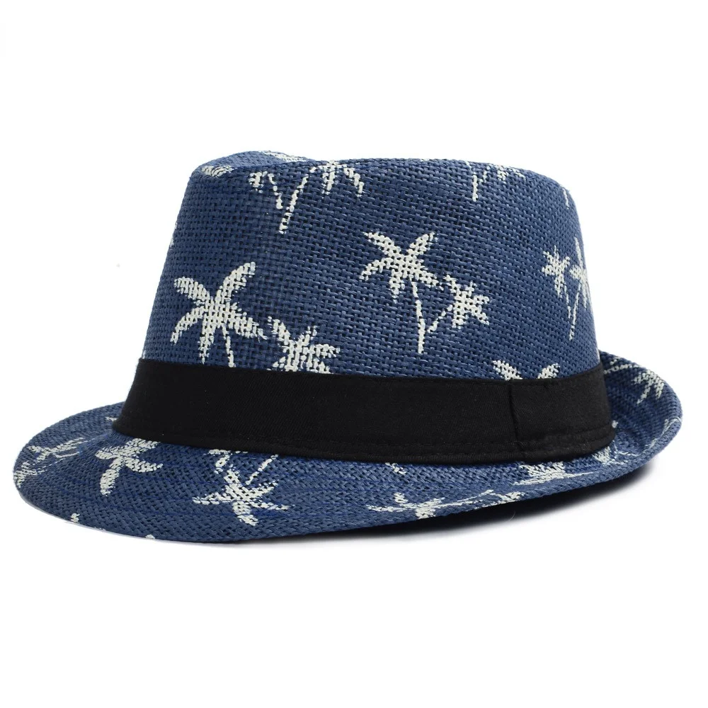 

2021 New Fashion StyleWholesale Summer Fedoras Hat Panama beach Straw Hats Men Outdoor Sun Visor Cap Jazz Caps Women Men