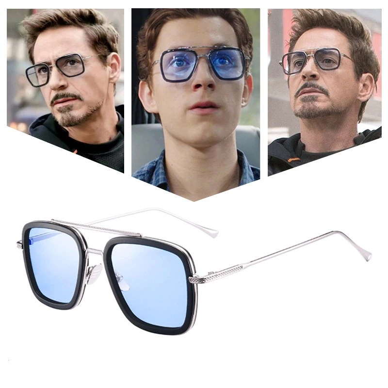 Мужские солнцезащитные очки в стиле стимпанк Tony Stark iron man Солнцезащитные