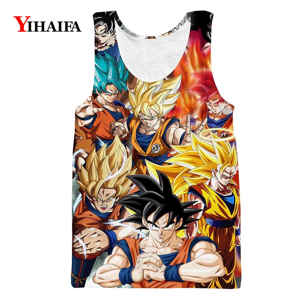 Мужская майка без рукавов с 3D принтом Драконий жемчуг для занятий спортом