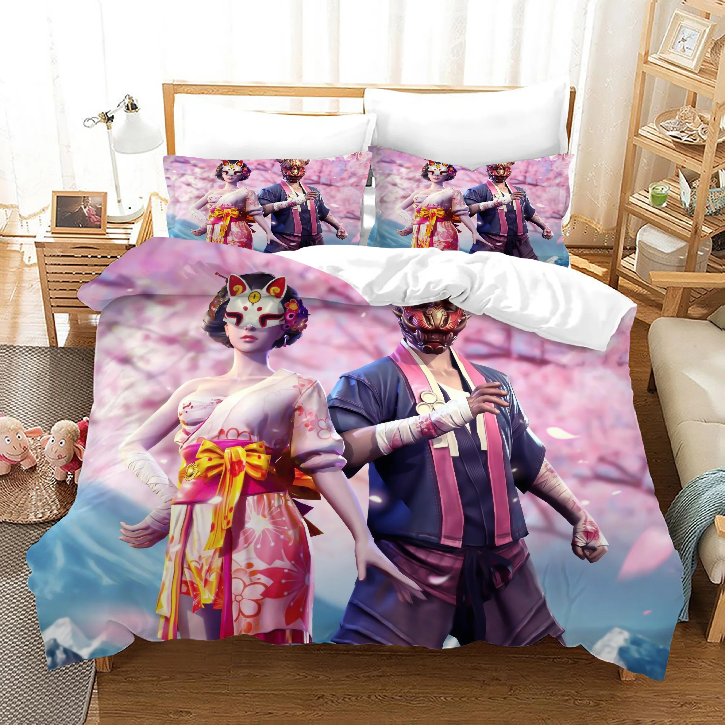

Fire Free Bedding Set Quilt Duvet Cover Pillowcases Bed Cover Set Twin Full Queen King Single Double 2-3PCS
