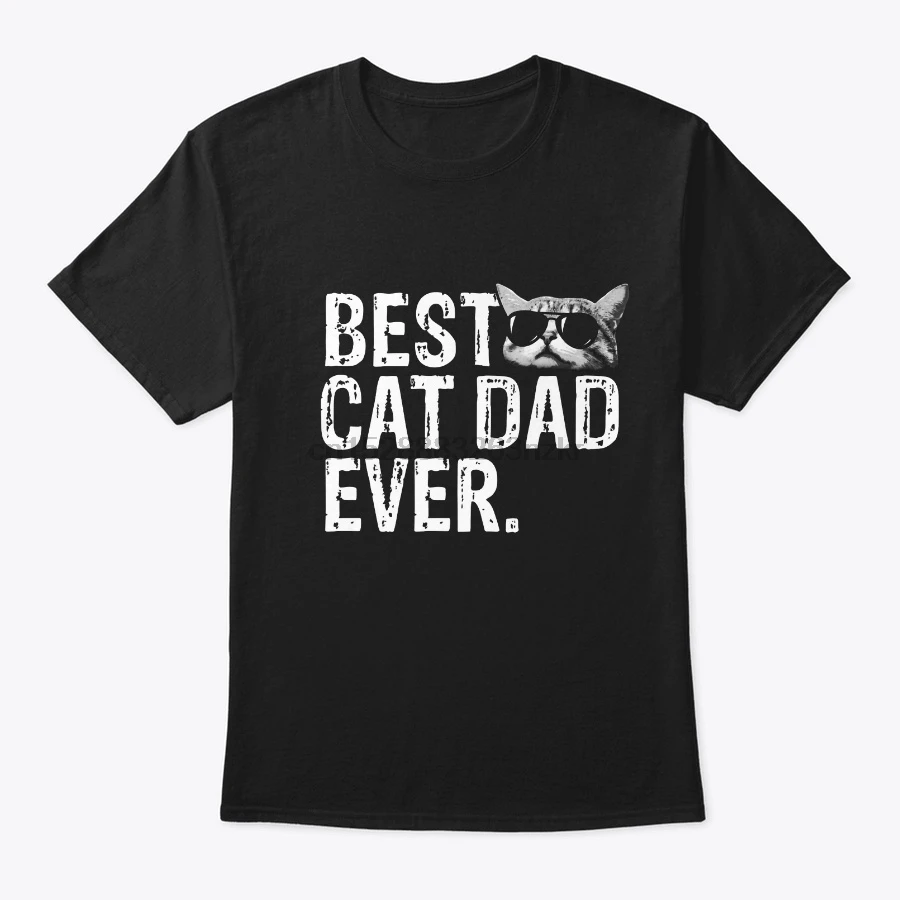 Мужская футболка мужская Лучшая кошка папа когда либо женская футболка|Мужские