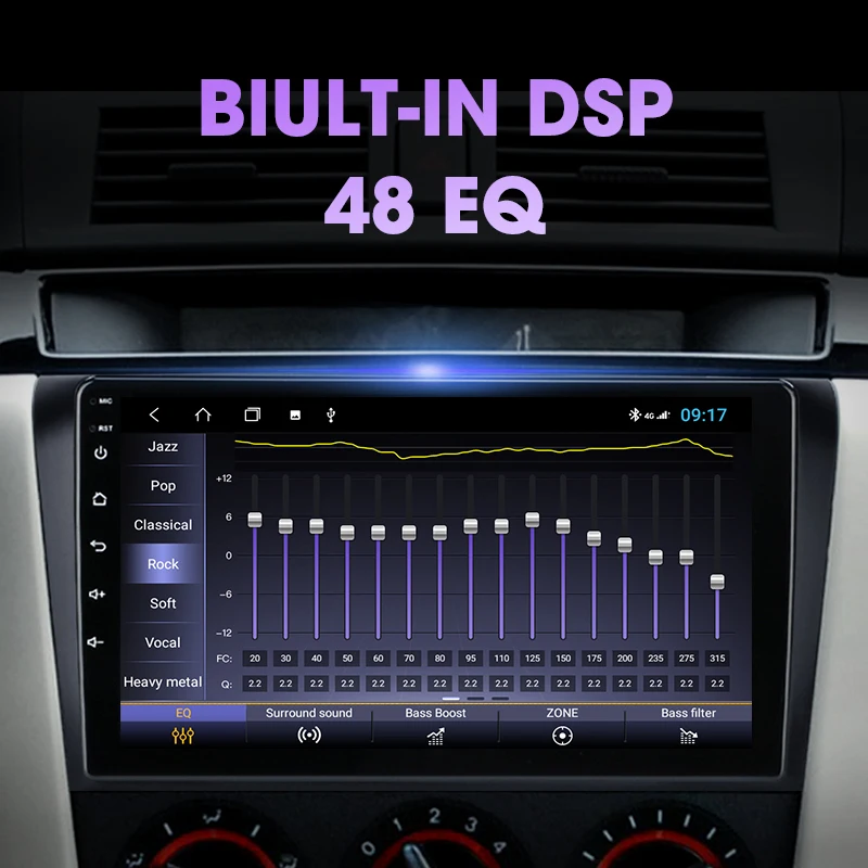 vtopek 9 4gwifi dsp 2din android 10 0 car radio multimedia player auto stereo navigation gps for mazda 3 2004 2009 with bose free global shipping