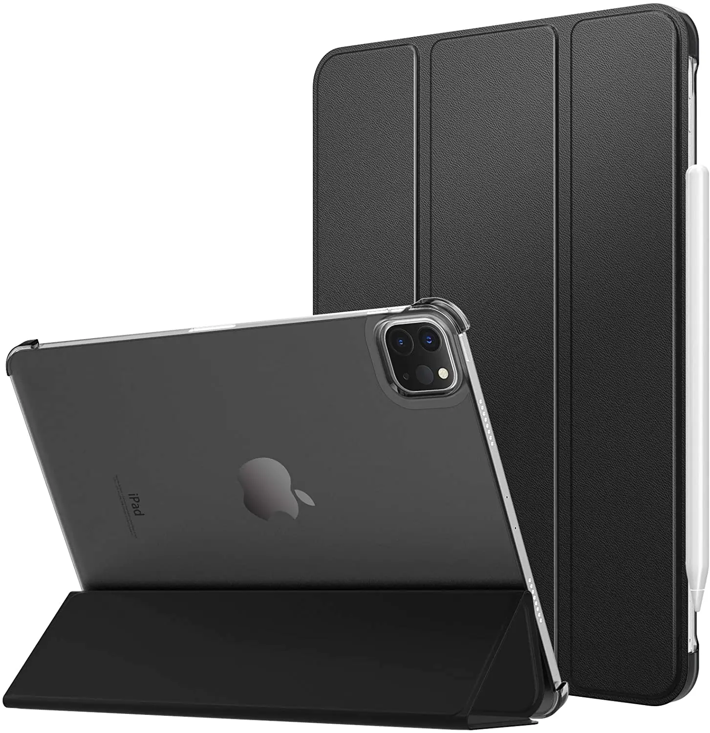 

MoKo Case Fit New iPad Pro 11 Inch Case 2021, [Support iPencil Charging]Slim Lightweight Semi-translucent Shell Protective