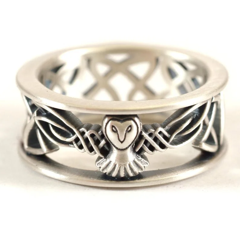 

Qilimigu Retro Blues Cat God Commemorative Ring Popular Jewelry