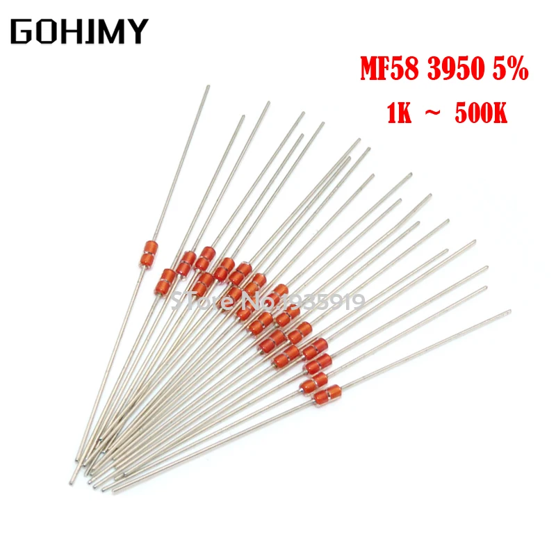 

20 шт. терморезистор MF58 3950 5% B 2K 5K 10K 20K 50K 100K 200K 500K Ом