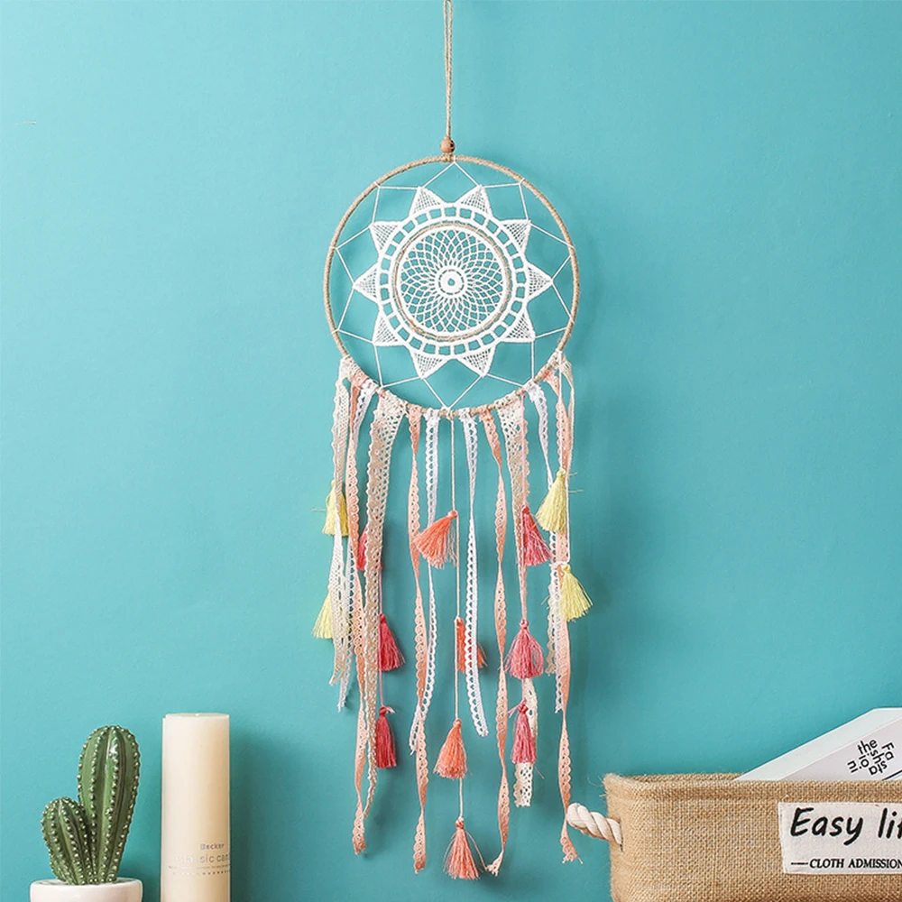 Ins Ловец снов светодиодный Хранитель ручной работы перья ночной Светильник Ловцы