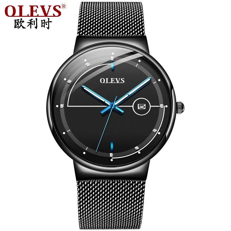 

Olevs Brand Watch Thin Quartz Watch Luminous Diamond Waterproof Men's Watch Men watch for women woman watch