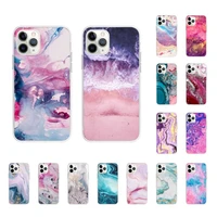 colorful marble printed transparent tpu soft phone case for iphone 13 11pro max 8 7 6 6s plus x xs max 5 5s se xr fundas capa