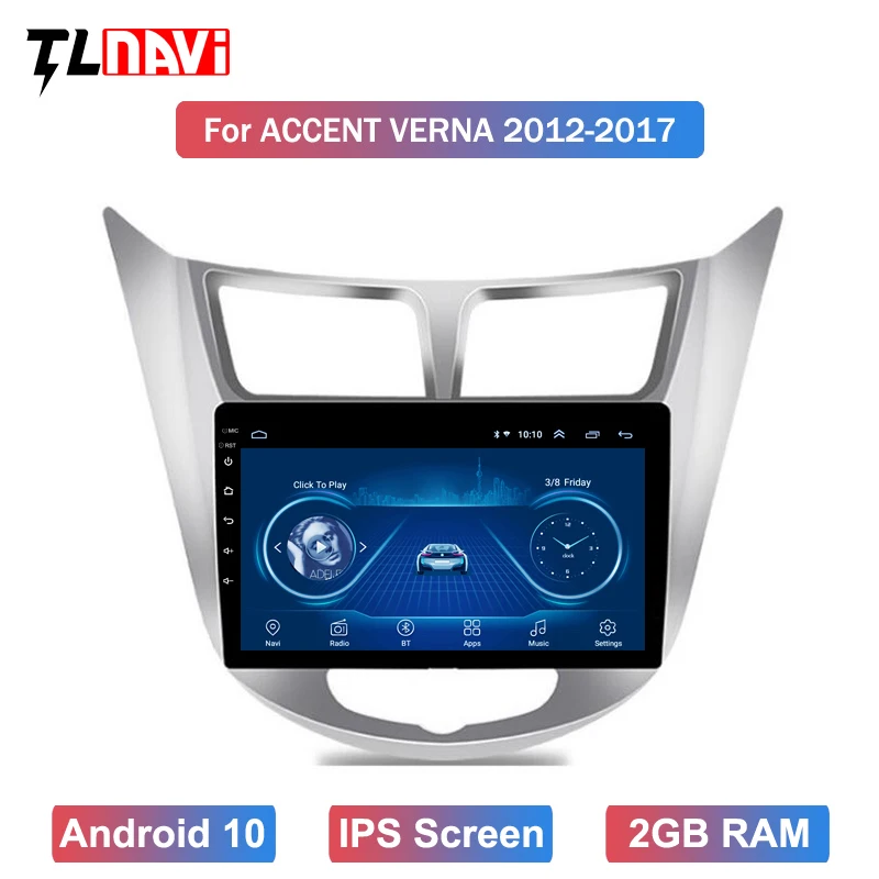 9 дюймов IPS Android 10 автомобильный DVD-плеер для современного Solaris accent Verna 2011-2016 радио