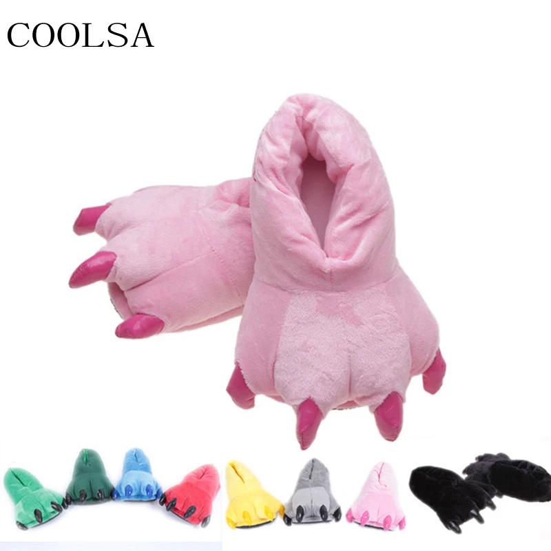 Мужские зимние хлопковые шлепанцы COOLSA теплые меховые сланцы Симпатичные