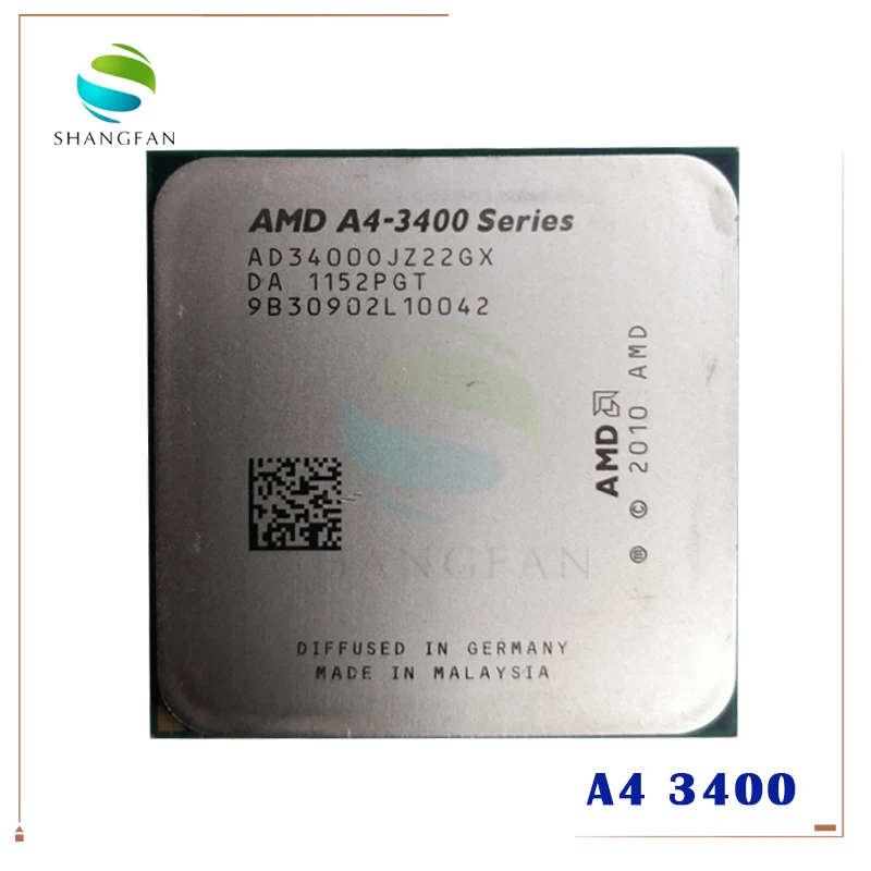 AMD A Series A4 3400 2 7 ГГц 65 Вт двухъядерный Процессор процессор AD3400OJZ22HX гнездо FM1|cpu