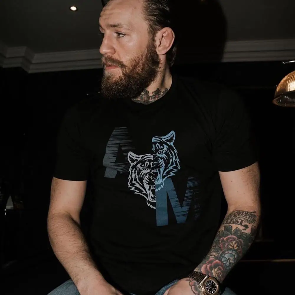 Conor McGregor fights swordsman Jiu-jitsu T-shirt fitness Muay Thai tiger MMA short-sleeved MIXED martial arts training exercise |