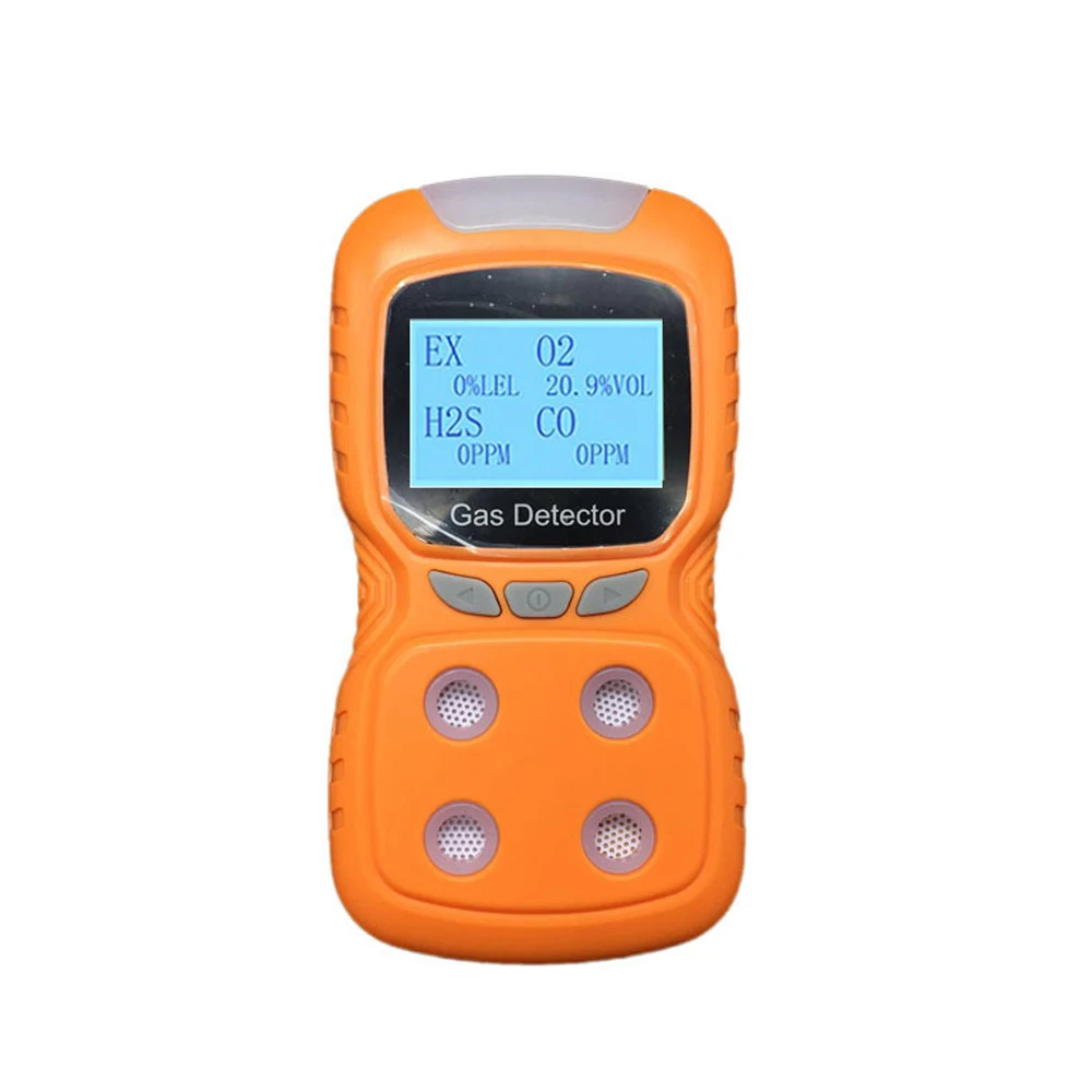 4 in1 rilevatore di allarme Gas tossico CO H₂S O₂ LEL Monitor di ossigeno rilevatore di Gas Tester di qualità dell'aria portatile ricaricabile USB
