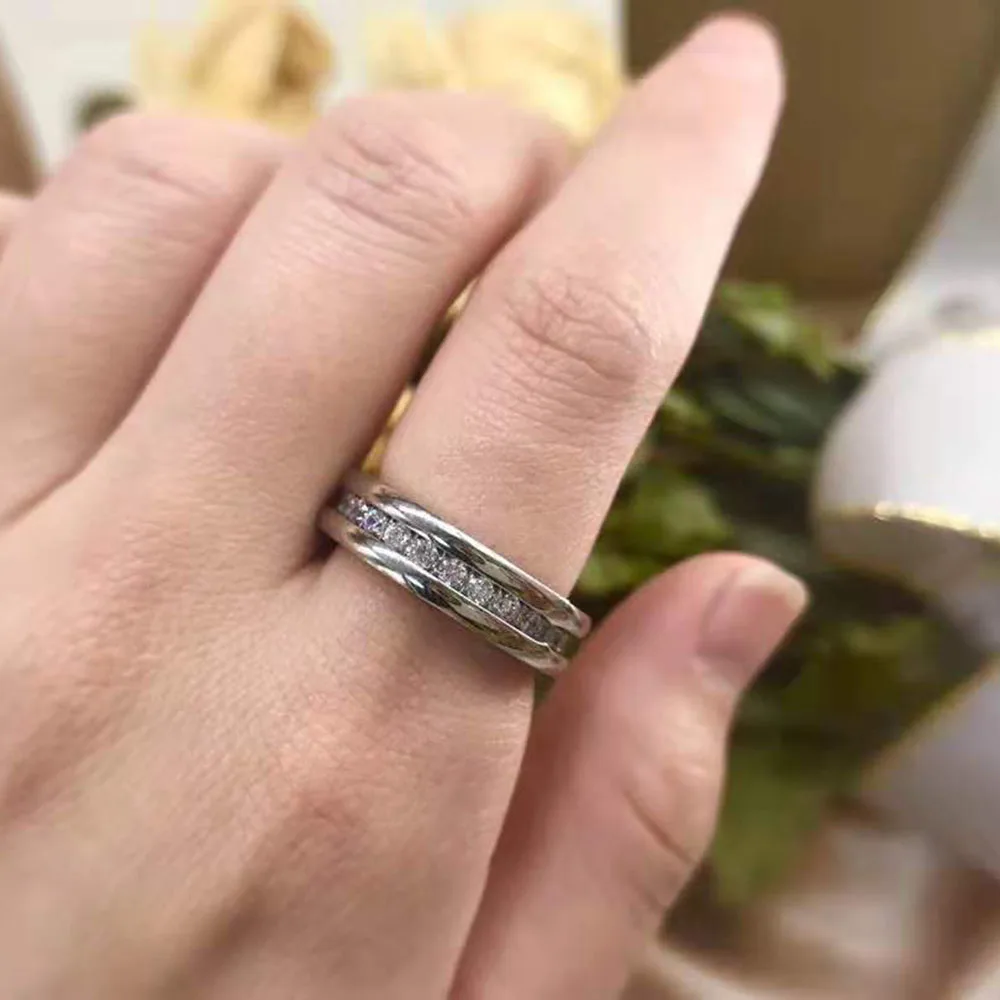 

New fashion zircon ring original brand bv fashion logo men and women ring proposal couple ring jewelry