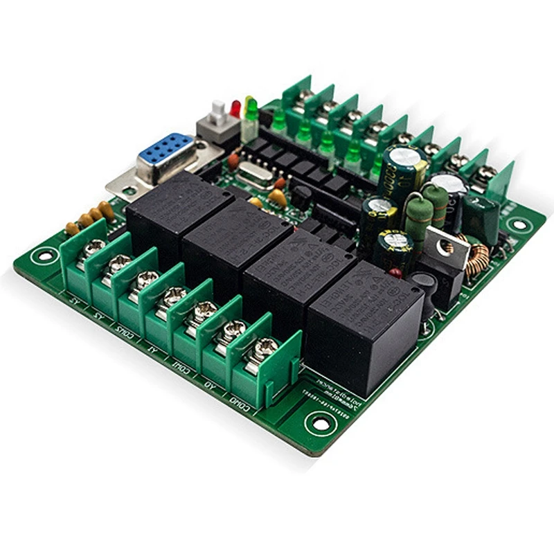 Программируемый логический контроллер Plc FX2N 10MR STM32 MCU 6 входов 4 выхода AD 0 10V мотор