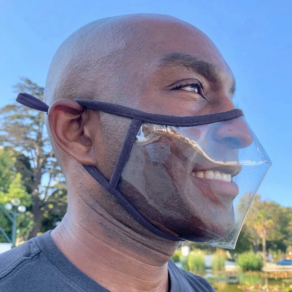 Adults Transparent Face Mask With Clear Window Visible Eye Shield Windproof Fog Haze PM2.5 Can Put Filter Mouth Mascarilla | Дом и сад
