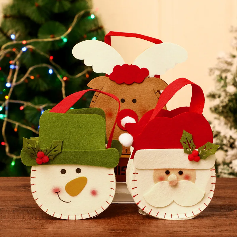 DM COS/Рождественская Детская сумка для конфет шапка Санты головной убор