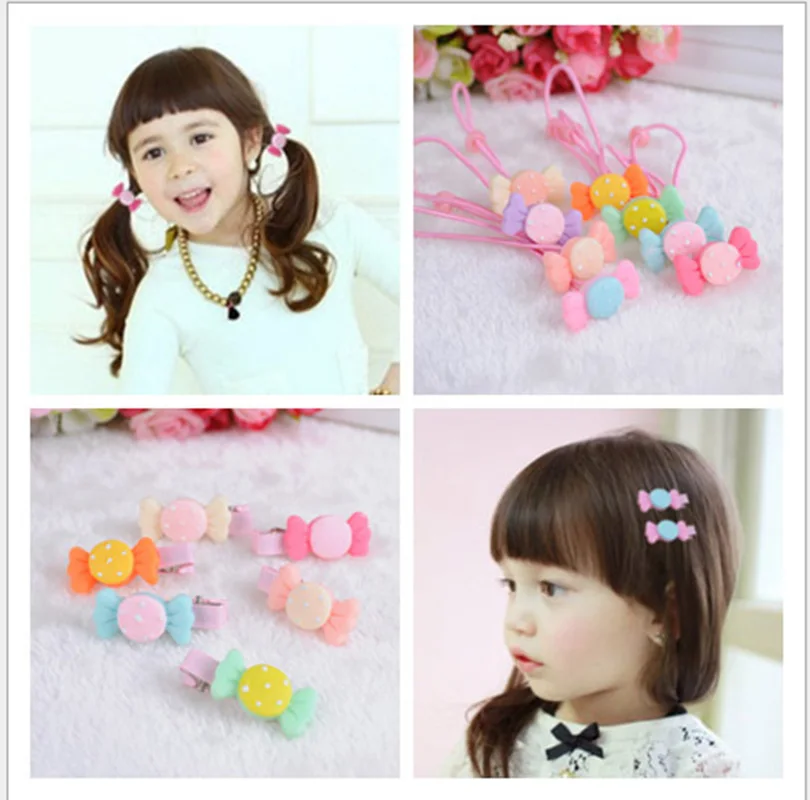 10 шт. яркие эластичные заколки для волос девочек|gum for hair|fast bunhair band accessories |