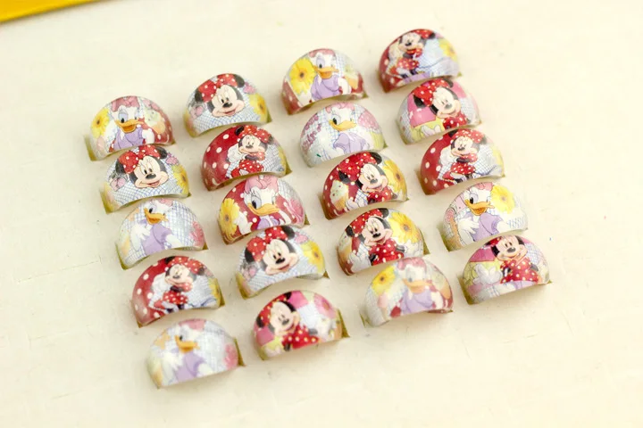 5 шт./лот детское кольцо из мультфильма Принцесса Диснея аксессуары Минни Маус