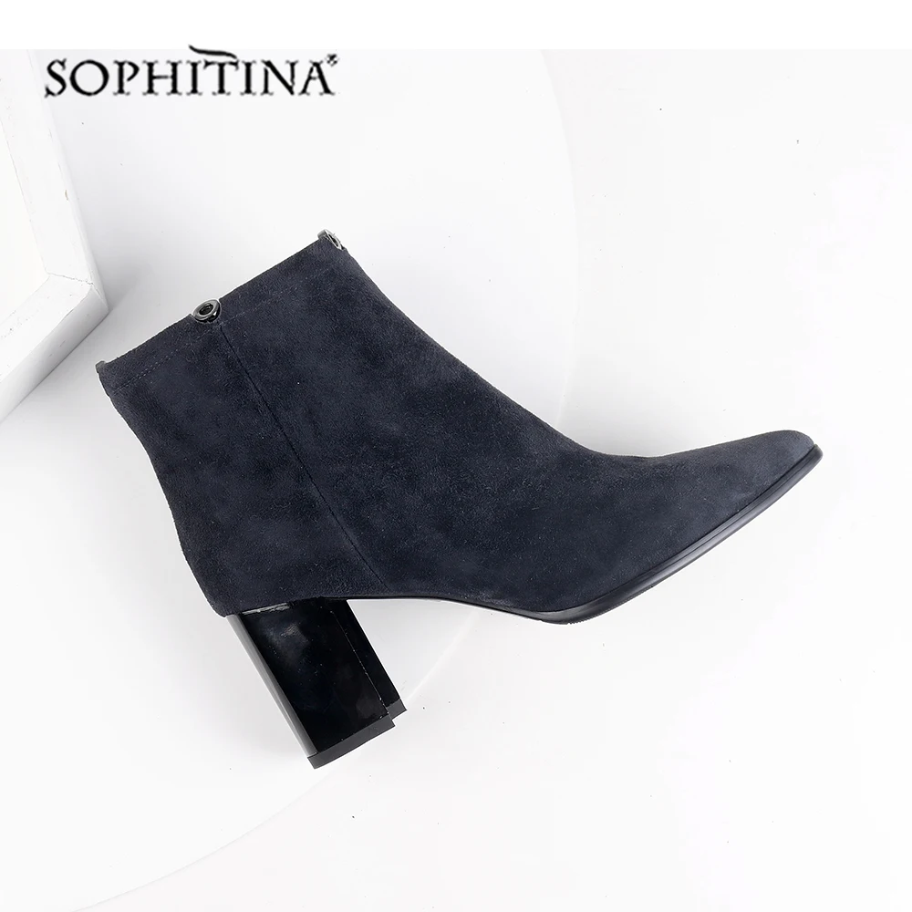 SOPHITINA/женские ботинки ручной работы Элегантная удобная обувь с острым носком на