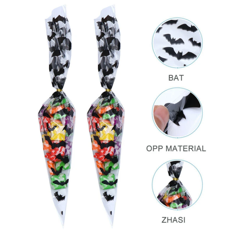 Прозрачный пакет для конфет с тыквой летучая мышь пауком 100 шт. | Дом и сад
