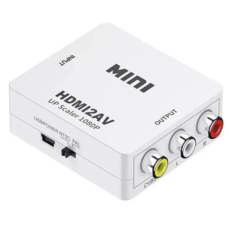 1 шт. преобразователь HDMI в RCA AV/CVSB L/R 1080P видео аудио коробка AV|Компьютерные кабели и
