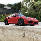 Модель автомобиля Welly 1:24 Porsche 911GT3 RS из красного сплава, литой и игрушечный автомобиль, коллекционные подарки, игрушка для транспортировки без дистанционного управления