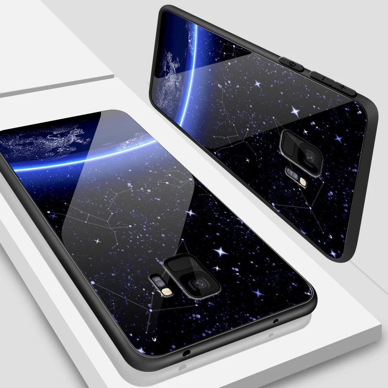 W356 for OnePlus 3T 3 5 6T 5T 6 7 7 Pro Anti Knock Tempered Glass Cover for Samsung Galaxy S9 S8 S10 Plus Printing Fancy Phone Case - Цвет: W356