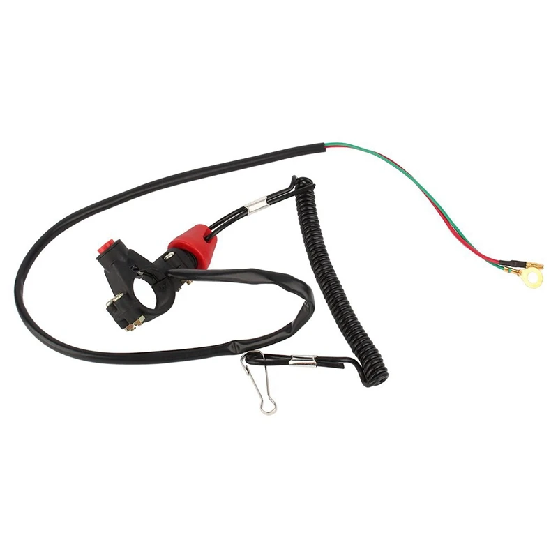 Engine Kill Stop Switch Safety Tether 12V 2 Wire CO Universal On Off For Motorcycle ATV Dirt Bike Boat Outboard | Автомобили и
