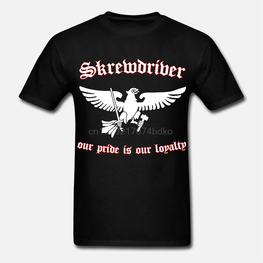 Skrewdriver Our Pride Is Loyalty черная футболка с короткими рукавами принтом фабрики США