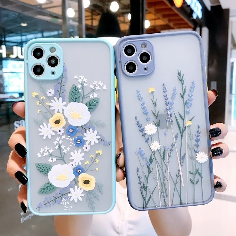 Силиконовые небольшие свежие цветы iphone11 мобильный телефон чехол iPhonexr пара xs макс