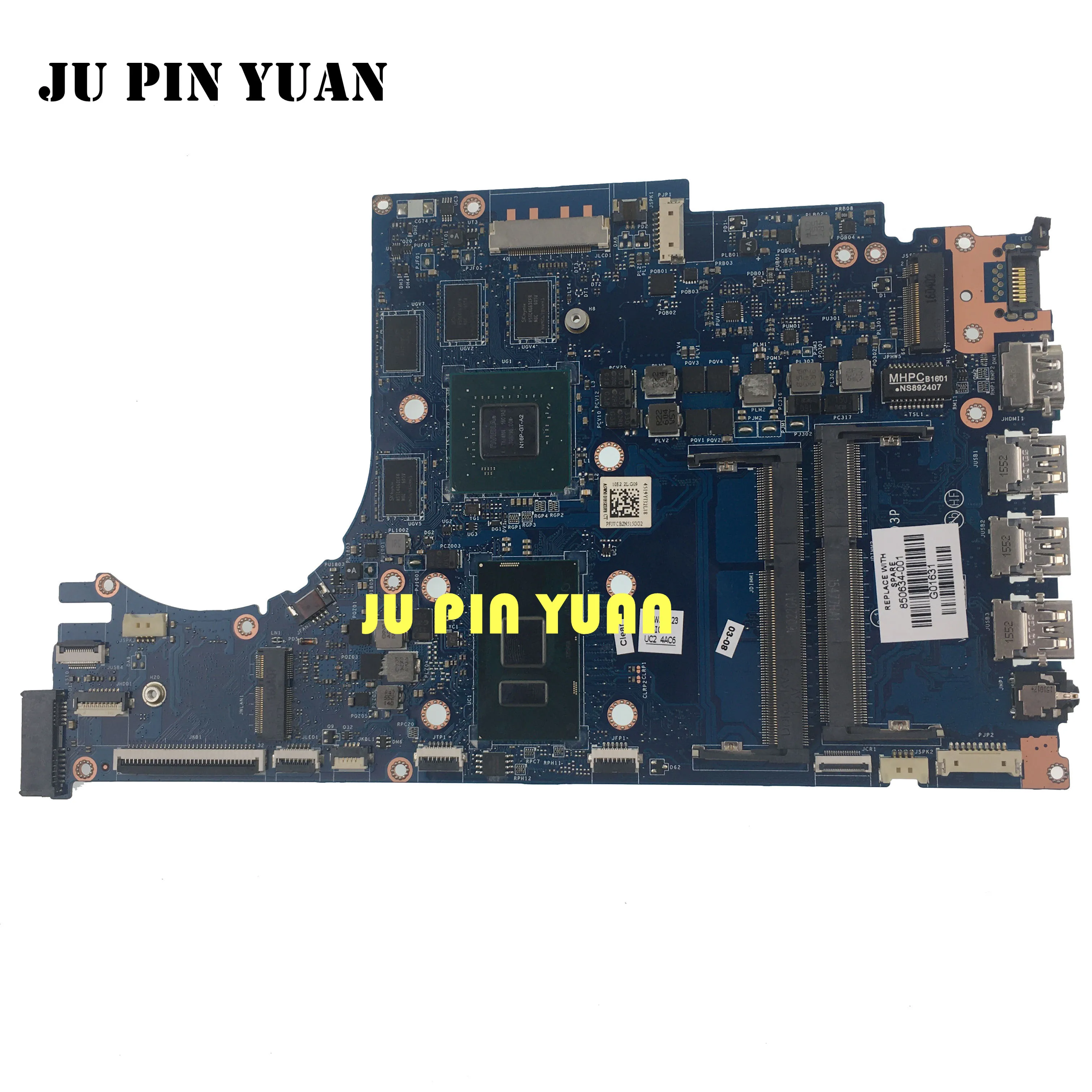 

Материнская плата для ноутбука HP Envy 15-AE, системная плата SR2EY LA-C503P 850634-601 850634-001 850634-501 ASW50