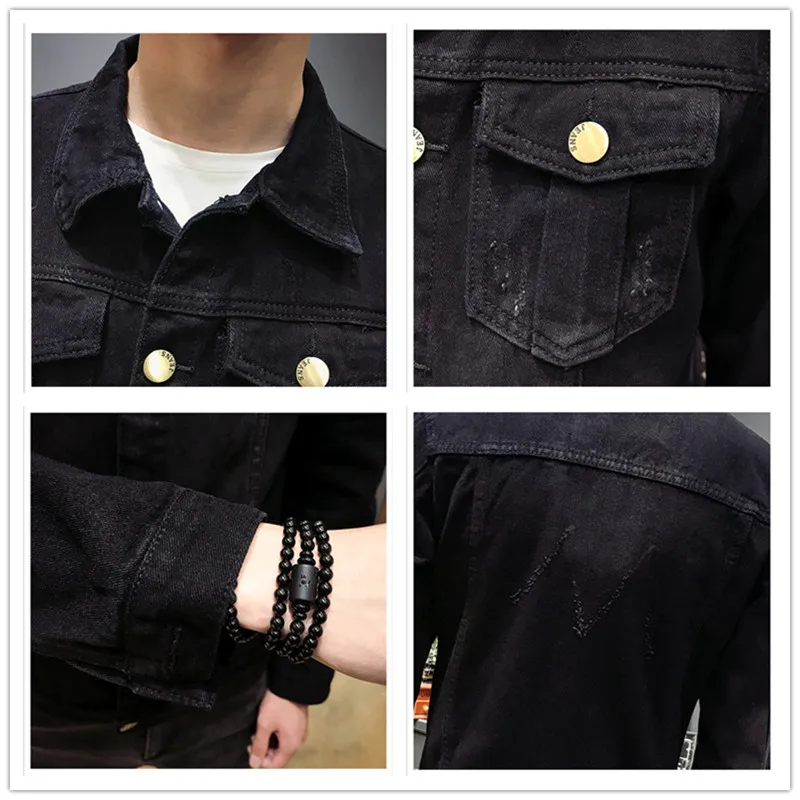 JDDTON Мужская Осенняя джинсовая куртка в стиле ретро Повседневная модная