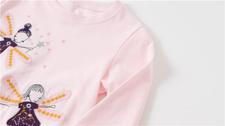 

Malwee Brand New 2021 Spring Baby Top Basic Cartoon Fairy Embroidery Shirt 100% Pure Cotton Kids Girl Girls Long-Sleeve T-Shirt