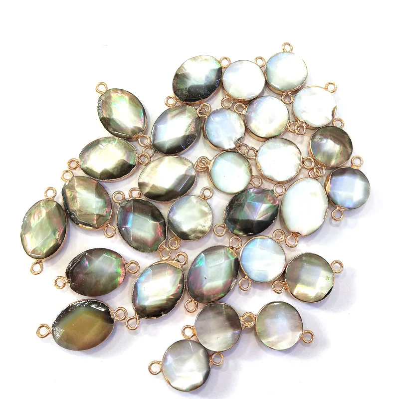 Модные ювелирные изделия натуральные соединители в виде ракушек подвески