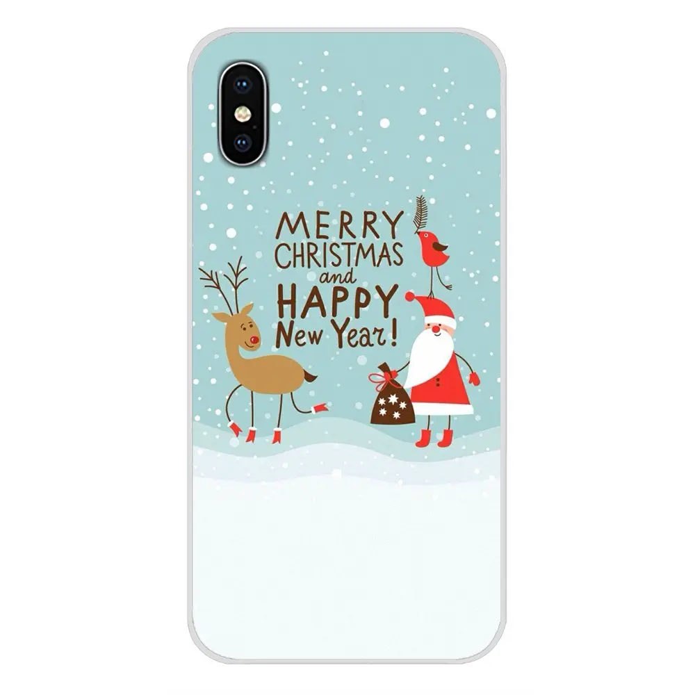 merry christmas gift happy new year Silicone Phone Cases For Samsung A10 A30 A40 A50 A60 A70 Galaxy S2 Note 2 3 Grand Core Prime | Мобильные