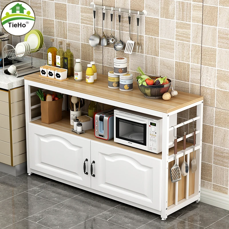 tieho kitchen storage cabinet with door floor storage shelves for microwave oven kitchen accessories organizer kitchen furniture free global shipping