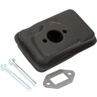 Глушитель выхлопной трубы мотоцикла, коробка и прокладка винтов для 47-49cc, 2-тактный Карманный двигатель для питбайка, мини-квадроцикла, скутера