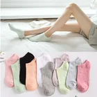 Носки-следки женские, хлопковые, с низким вырезом, карамельные цвета