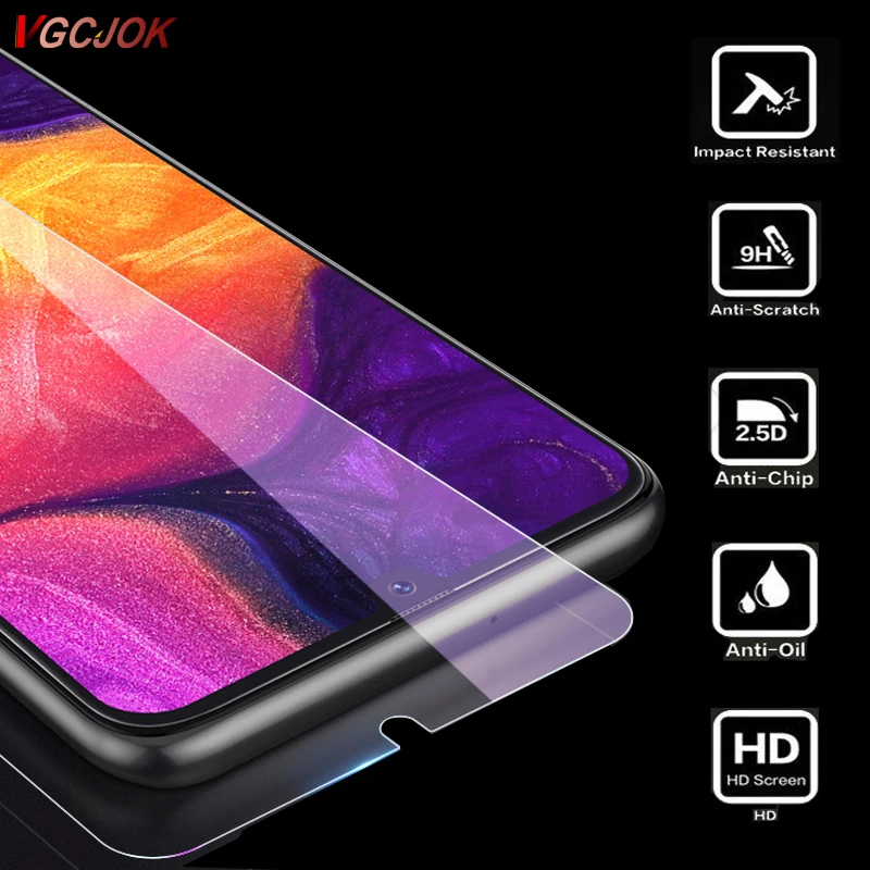 С уровнем твердости 9H закаленное Стекло для samsung Galaxy A10 A20 A20E A30 A40 A40S A50 A60 A70 A80 A90 M10 M20 M30 прозрачной крышкой закаленное Стекло