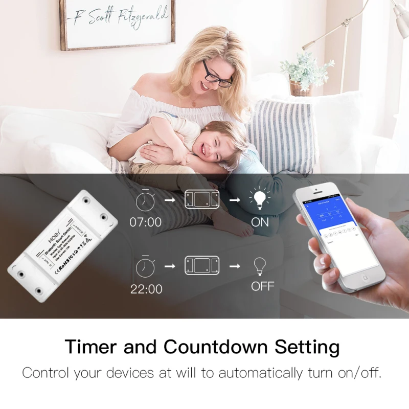 

Tuya Bluetooth Smart Switch Relay Module Single Point Control Sigmesh Wireless Remote Control Work With Alexa Google Home