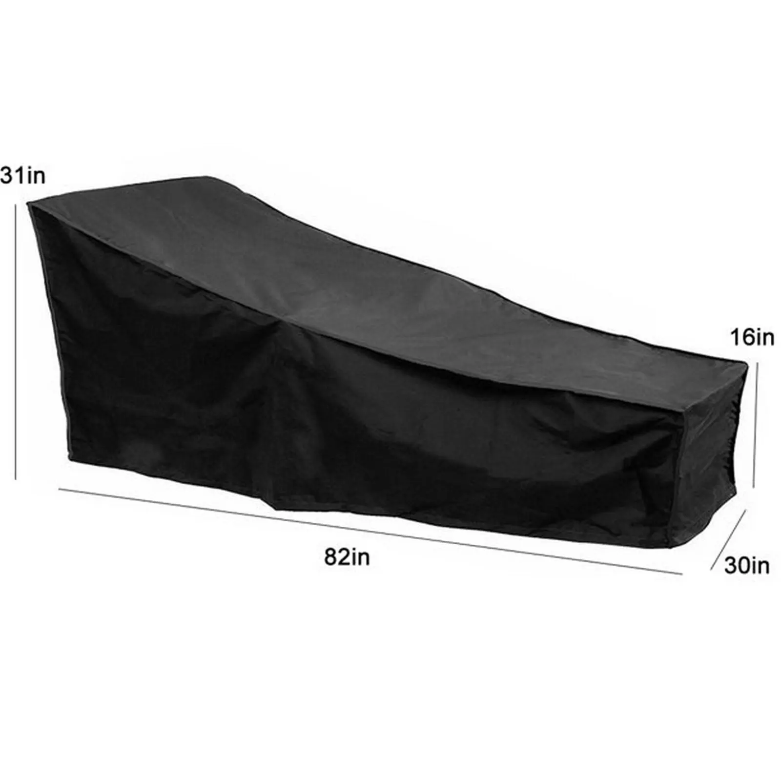 

Polyester Cloth Chaise Lounge Cover Waterproof Lounge Chair Recliner Protective Cover For Outdoor Courtyard Garden Patio