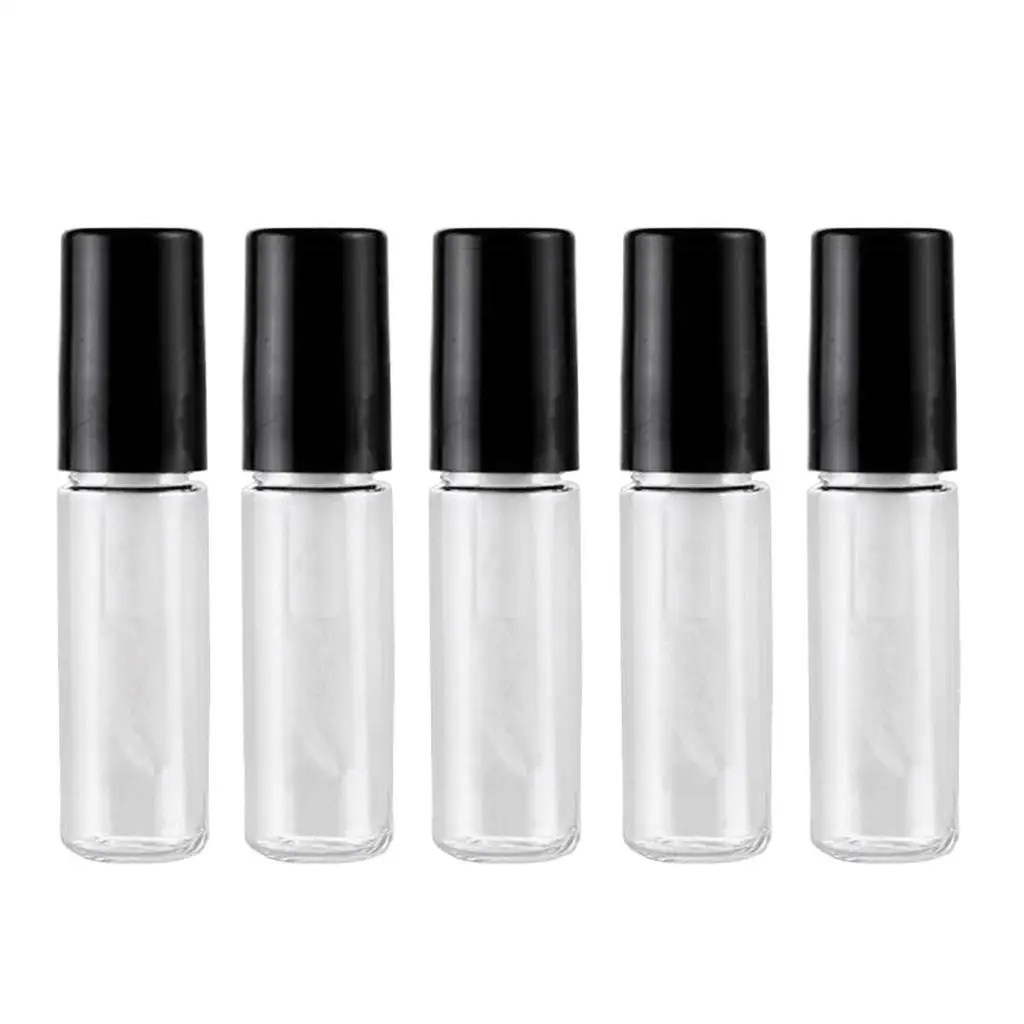 

5 Pieces 2mL Empty Clear Lip Gloss Containers, Material: PETG, Non-Toxic, Safe