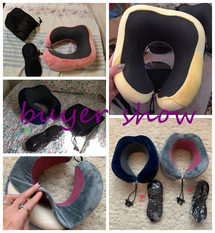 Подушки из пены с эффектом памяти 1 шт. мягкая дорожная подушка U образной формы