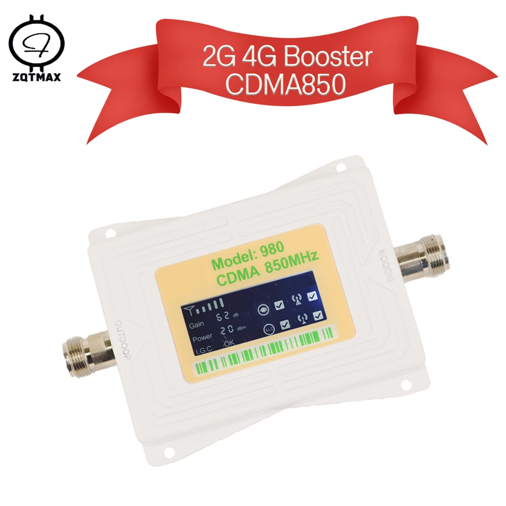 ZQTMAX 60 дБ 2g 4g ретранслятор cdma усилитель сигнала сотового телефона lte сотовый 850 МГц