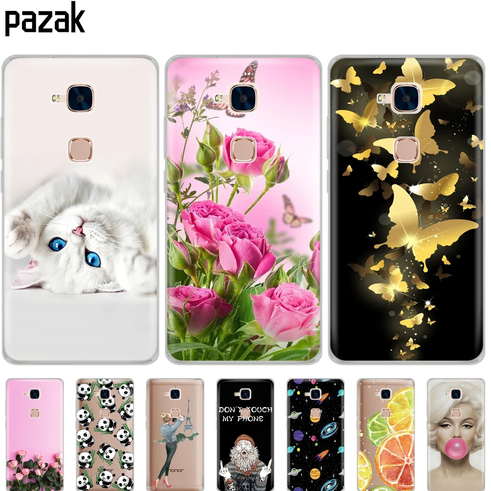 Силиконовый чехол для huawei honor 5C мягкая задняя крышка телефона из ТПУ 360 полная