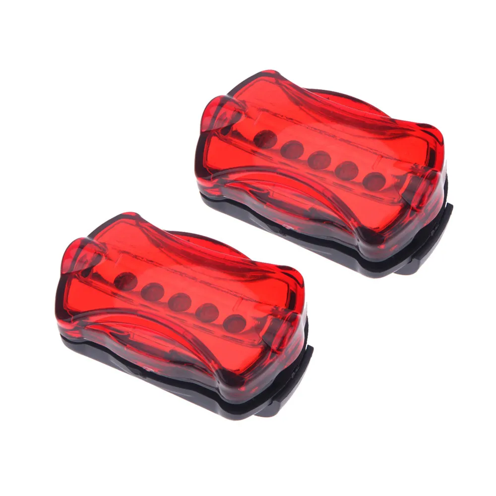 

Bike Light 2x 5 LED Lamp Bike Bicycle Front Head Light +Rear Safety Waterproof Flashlight
