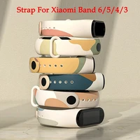 strap for xiaomi mi band 6 5 4 3 sport strap watch silicone wrist colorful strap for amazfit band 5 miband 3 4 5 6 wristband
